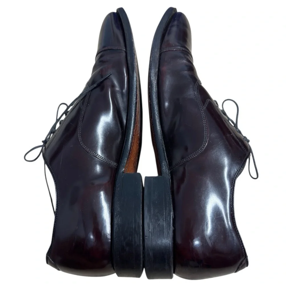 Johnston & Murphy Melton Burgundy Leather Cap Toe Oxford Dress Shoes Men’s 11 D